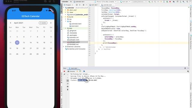 Calendar with Flutter | Table Calendar| ESTech | Elai Shane смотреть онлайн