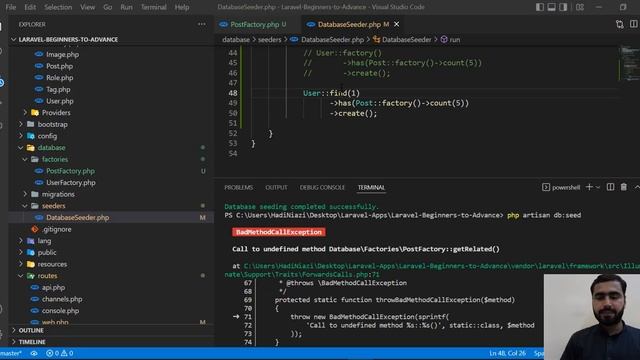 (100) Part-5 Factories | Seed Fake Data using hasMany relationship in Laravel смотреть онлайн