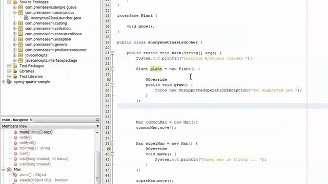 Anonymous classes : Java Tutorials by Prem Aseem смотреть онлайн