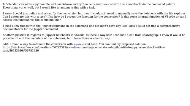 VScode: Automating conversion of python file to Jupyter notebook with a task смотреть онлайн