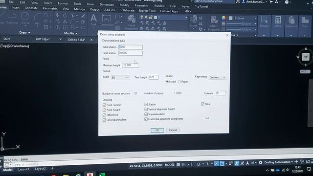 How to plot Cross Section in AutoCAD with TCP software Profiler смотреть онлайн