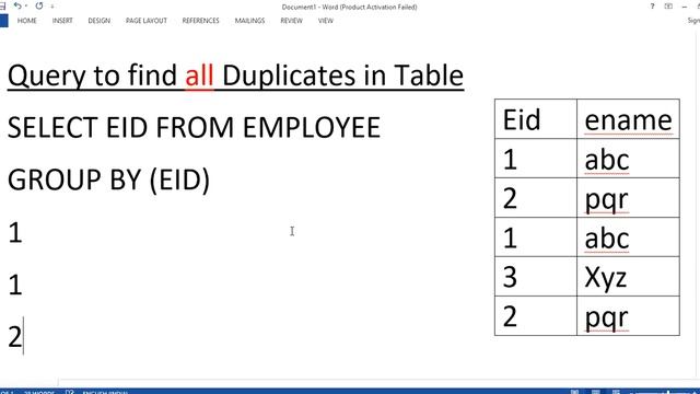 How to find Find Duplicates in a Table смотреть онлайн
