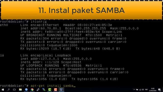 Tutorial Konfigurasi SAMBA Server Debian 8 смотреть онлайн