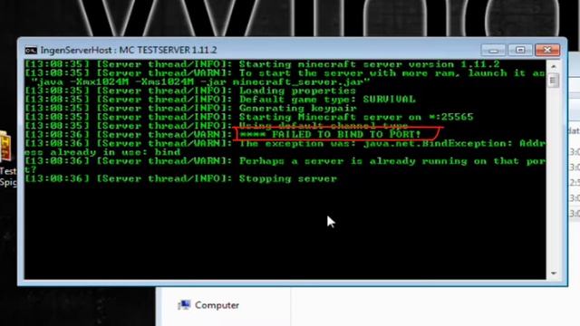Minecraft Server Errors 002 | CMD.exe schließt sich bei 2. Server? FAILED TO BIND TO PORT! смотреть онлайн