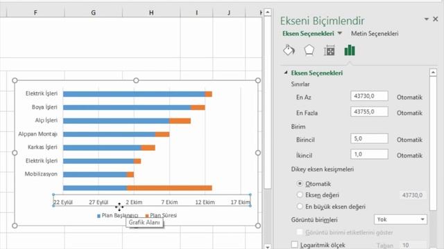 Excel - Gant Diyagramı/Şeması смотреть онлайн
