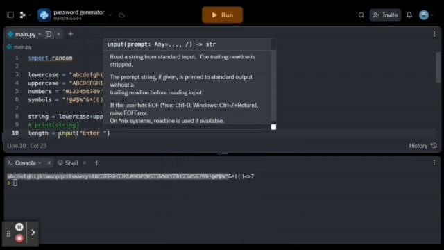 I made a password generator using python смотреть онлайн