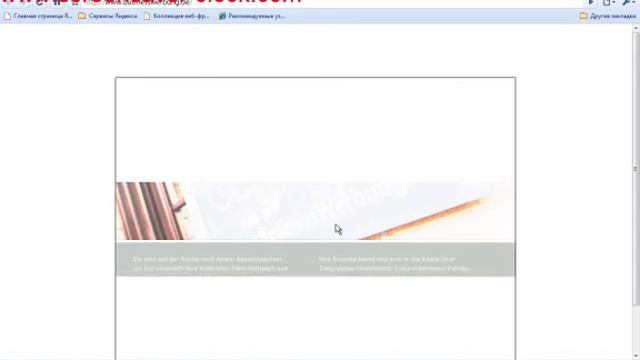 Business Werbung Screensaver Clock