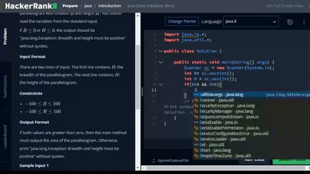 Java Static Initializer Block HackerRank Solution смотреть онлайн