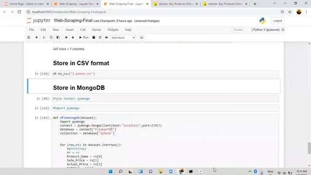 Web Scraping Project | Part-4 | Final | Python | MongoDB & CSV| Flipkart | iphone смотреть онлайн