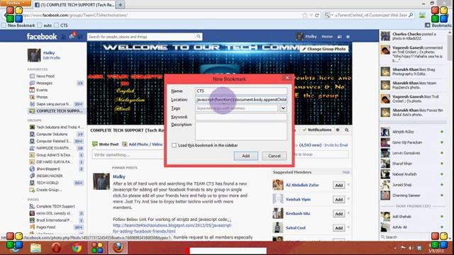 Javascript For Adding All Facebook Friends to any group In A Single Click смотреть онлайн
