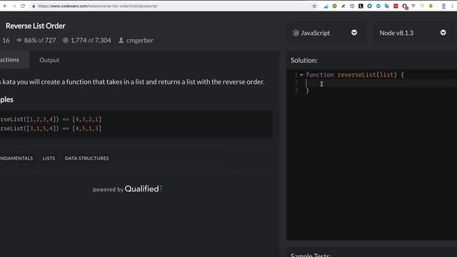 PASV: Решаем задачи JavaScript. Codewars: Reverse List Order смотреть онлайн