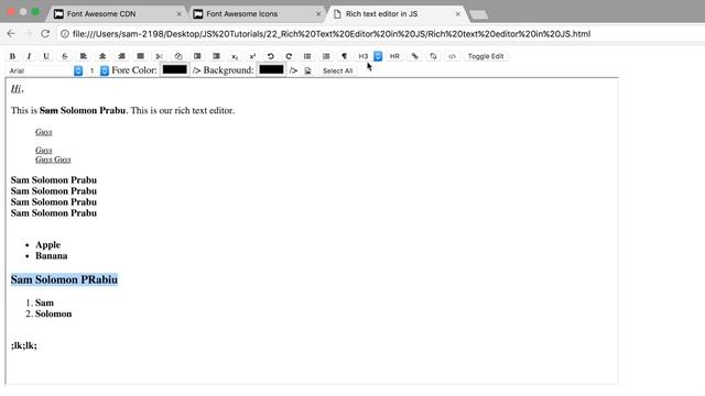 Rich Text Editor in JS - Part 3/3 | WYSIWYG html editor | JavaScript Tutorials смотреть онлайн