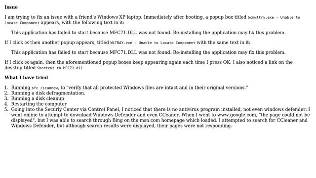 MFC71.DLL was not found error смотреть онлайн