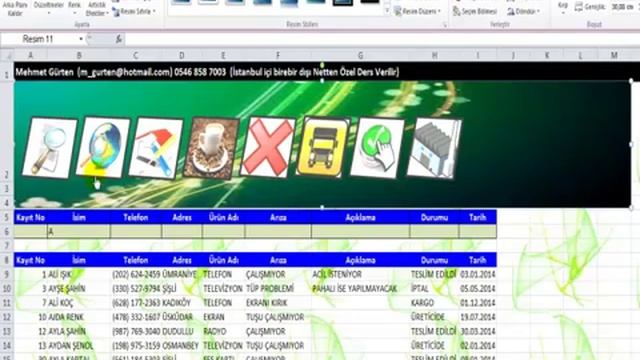 Excel Ders Servis Sipariş Takibi Makrolu смотреть онлайн
