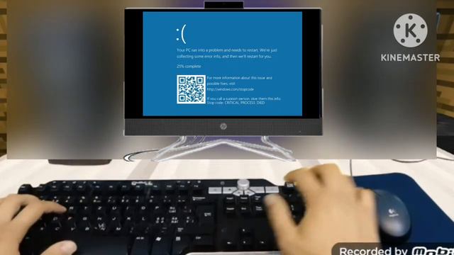 Realistic Minecraft - Angry Steve watches Booba HP Computer and Windows 10 has BSOD смотреть онлайн