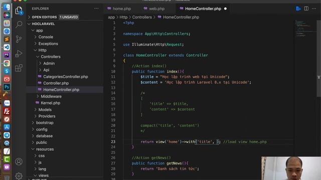 Khoá học Laravel Framework 8.x - Bài 8: View trong Laravel 8.x смотреть онлайн