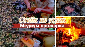Стейк на природе Медиум прожарка Приятный отдых Казахстан Алматы.mp4