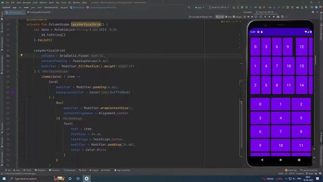 Android jetpack Compose Lazy Horizontal Grid Lazy Vertical Grid New in compose version 1.2.0-beta02 смотреть онлайн