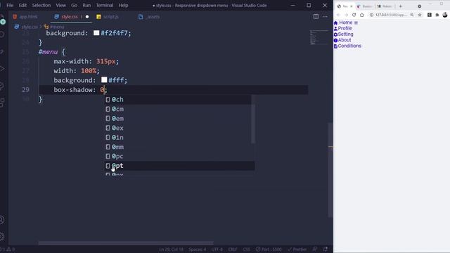 Responsive Dropdown Menu Javascript смотреть онлайн