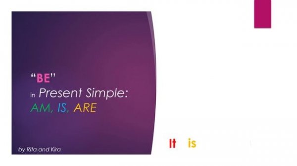 BE in Present Simple - Part 1 - Affirmative Sentences