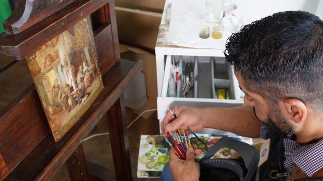 How old paintings are professionally restored. A David Col painting - part II. смотреть онлайн