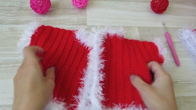 Костюм Санты крючком. Презентация мастер класса смотреть онлайн