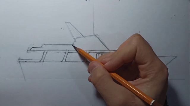 КАК НАРИСОВАТЬ ЯХТУ, ЛЕГКО. смотреть онлайн