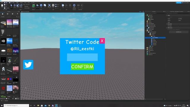 How to make a Twitter Code/GUI in roblox studio (2021) смотреть онлайн