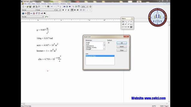 Tutorials-Mathcad how to Insert Unit смотреть онлайн