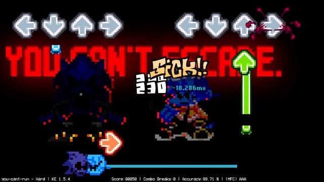 Friday Night Funkin' - You Can't Run but everytime it's Sonic.EXE turn a Different Skin Mod is used смотреть онлайн