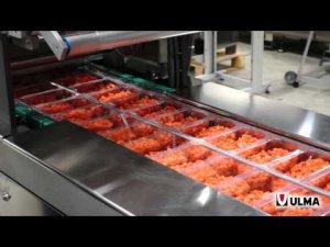 Упаковка овощей в мягкую пленку в МГС на термоформере