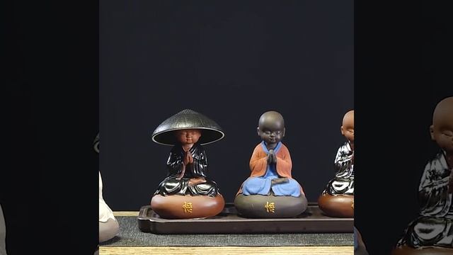 Керамическое креативное чайное ситечко с изображением маленького монаха, чайное ситечко