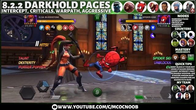 MCOC Act 8.2.2: Weapon: Darkhold Pages, Intercept, Criticals, Warpath, aggressive - Deadpool X смотреть онлайн