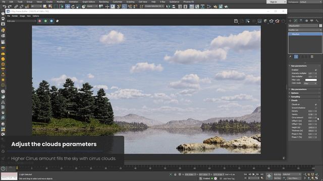 V-Ray for 3ds Max – How to add and animate clouds, without an HDRI смотреть онлайн