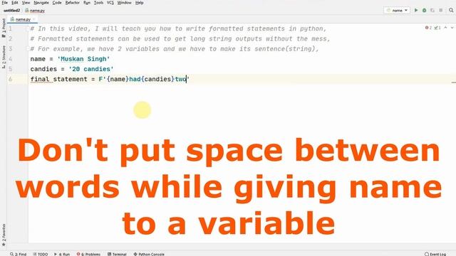 How to format statements (sentences/strings) in Python смотреть онлайн