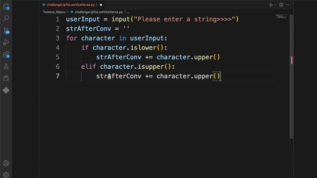 Python Program To Convert Lowercase To Uppercase & Vice Versa | Don't Miss The Question In The End смотреть онлайн