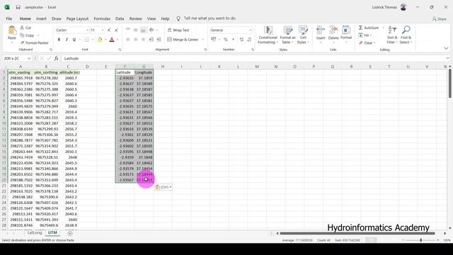 Convert UTM to Decimal Degrees /Latitude Longitude with Excel смотреть онлайн