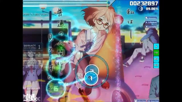 Minori Chihara - Kyoukai no Kanata (TV Size) OSU! смотреть онлайн