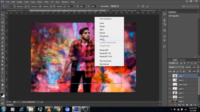 How to make your own holi poster | Photoshop Tutorial CC | Pix Club смотреть онлайн