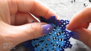 МК #1. Колье из бисера "Уичольские цветы". Бисероплетение. Beadwork. Part 1 of 4.