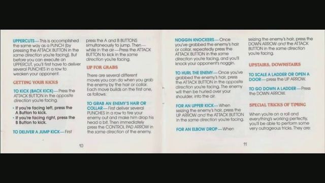 Double Dragon II: The Revenge - Game manual (NES) (Instruction Booklet) смотреть онлайн