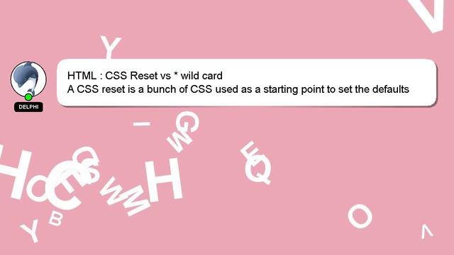 HTML : CSS Reset vs * wild card смотреть онлайн