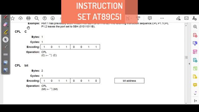 instruction set 8051 смотреть онлайн