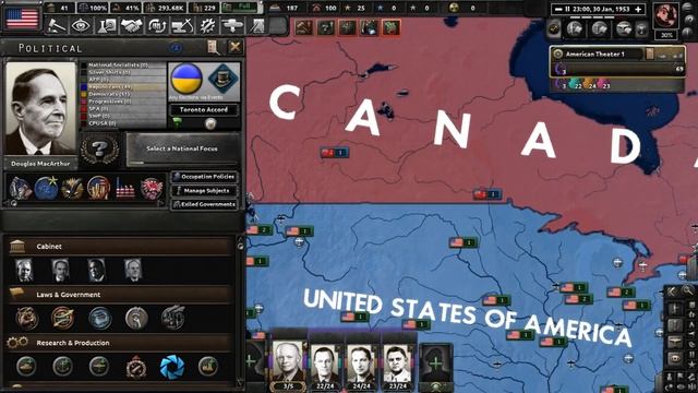 Hearts Of Iron 4: Thousand Week Reich - United States of America - MacArthur Leads Intervention(s) смотреть онлайн