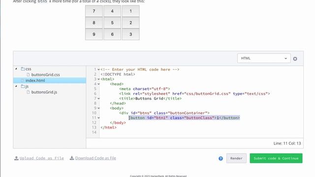 Hackerrank 10 Days of Javascript - Day 8: Buttons Container Part 2 of 3 смотреть онлайн