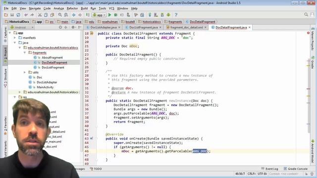 DetailFragment and the NewInstance Pattern смотреть онлайн