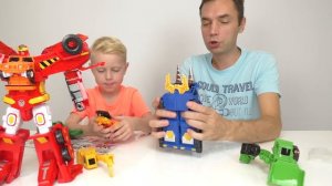 Трансформеры Карбот Самый большой Робот из мультика Привет Карбот состоящий из Шести машинок