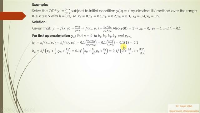 Classical Runge-Kutta Method смотреть онлайн