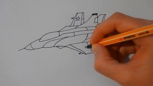 Как нарисовать ВОЕННЫЙ САМОЛЕТ ИСТРЕБИТЕЛЬ, Рисуем Просто, рисунки для срисовки/682/DRAW A FIGHTER