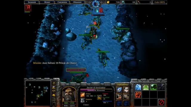 WarCraft3 игра на карте Golden Gods(золотые боги) часть 1 как здесь работает система раскачки смотреть онлайн